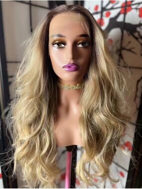 Balayage Blonde Highlight Wig 26 Inch Body Wave HD Lace Front Ash Ombré Brown